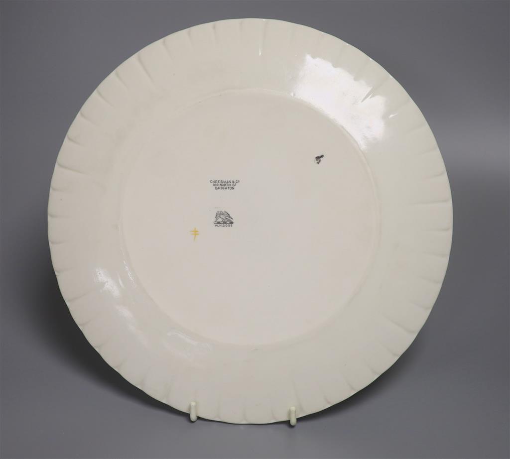 A Goss Brighton armorial Plate, diameter 24cm